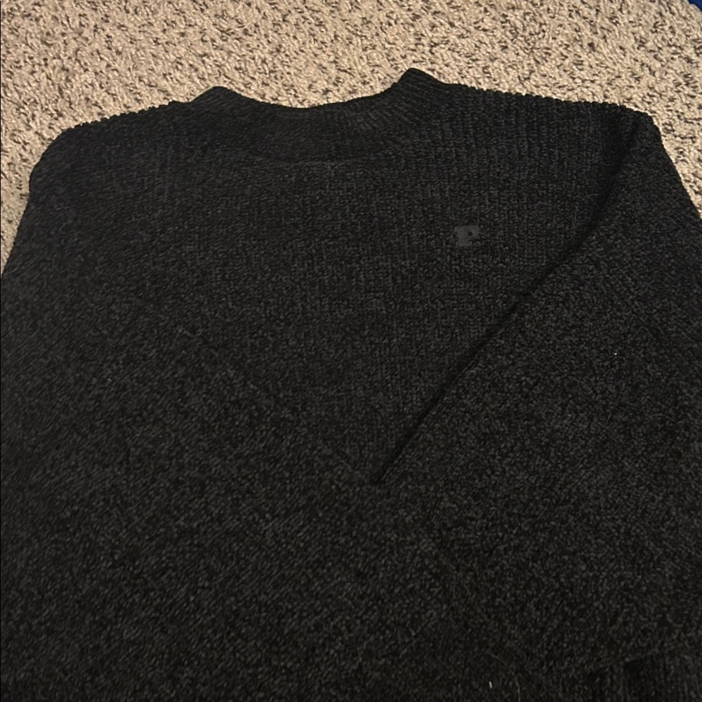 PINK Victoria's Secret Black Crewneck Oversized Sweater
